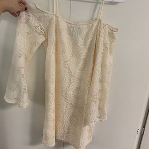 White Lace Offshoulder dress